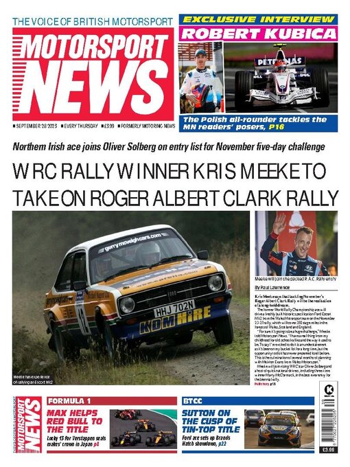Title details for Motorsport News by Kelsey Publishing Ltd - Available
